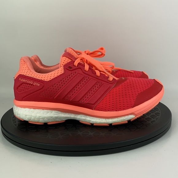 Adidas Supernova Glide Boost 8 Red Athletic Running Shoes AF6558 Women's Size 6 - Picture 4 of 11